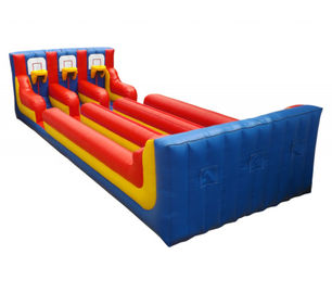 प्रतियोगिता के लिए पीवीसी Inflatable पुल मैच रन, बंजी रन बास्केटबॉल हुप्स के साथ