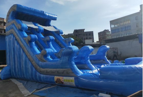 पूल EN14960 मानक के साथ पीवीसी मिश्रित रंग Inflatable पानी स्लाइड