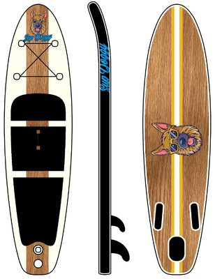लोकप्रिय लकड़ी शैली शीतल शीर्ष सर्फ़बोर्ड इन्फ्लैटेबल सुपर पैडल बोर्ड 315 * 83 * 15 सेमी
