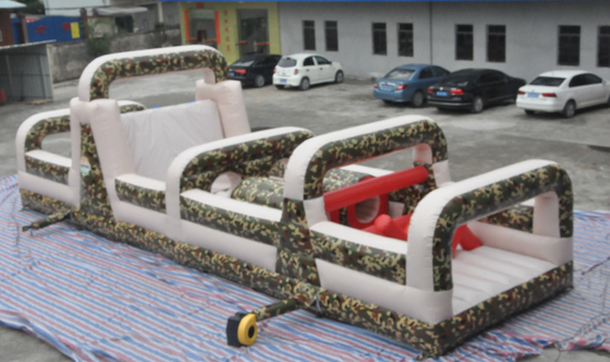 तिरपाल Inflatable सैन्य बाधा कोर्स वाणिज्यिक बाउंसर स्लाइड
