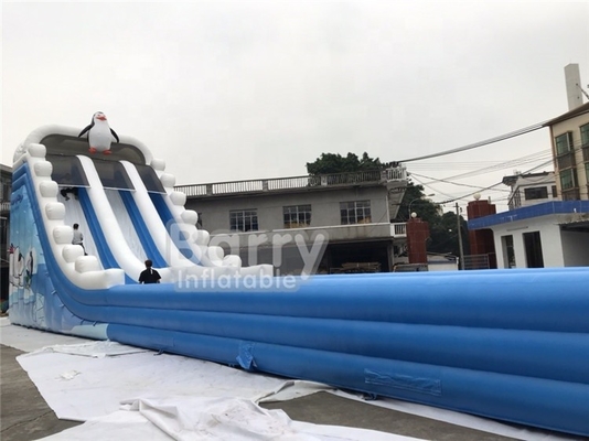 वयस्कों के लिए कस्टम तिरपाल आउटडोर पर्ची Inflatable पानी स्लाइड