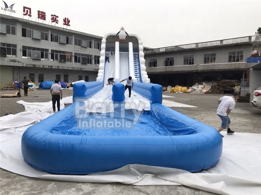 वयस्कों के लिए कस्टम तिरपाल आउटडोर पर्ची Inflatable पानी स्लाइड