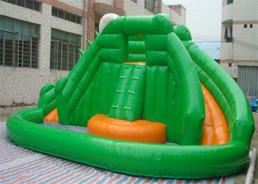 चढ़ाई दीवार, मेंढक शैली Inflatable पूल स्लाइड के साथ मिनी वाणिज्यिक Inflatable स्लाइड
