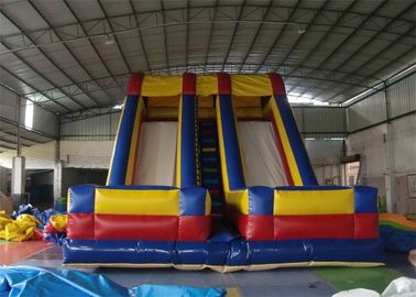 मनोरंजन पार्क के लिए बड़े डबल लेन वाणिज्यिक वयस्क Inflatable स्लाइड