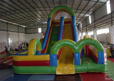 रंगीन वाणिज्यिक 18 फुट Inflatable स्लाइड / Inflatable पर्ची एन स्लाइड