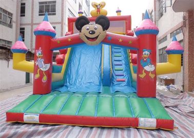 प्यारा मिकी माउस वाणिज्यिक Inflatable स्लाइड, Inflatable गार्डन स्लाइड
