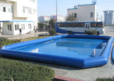 बच्चों को ब्लू इन्फ्लैटेबल डीप स्विमिंग पूल, ऊपर से ऊपर पूल उड़ाएं पूल