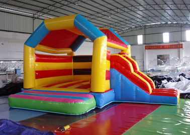 खेल के मैदान के लिए मजेदार Inflatable कॉम्बो स्लाइड बाउंस हाउस / Moonwalk बाउंसर
