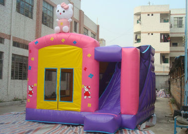 स्लाइड प्रतिरोधी Inflatable कॉम्बो 4 स्लाइड के साथ 1 कॉम्बो बाउंस हाउस में