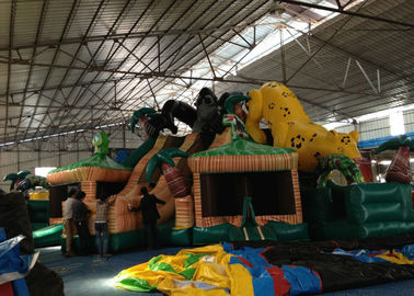 स्लाइड के साथ विशालकाय किंग काँग Inflatable कॉम्बो बच्चों बाउंसी कैसल