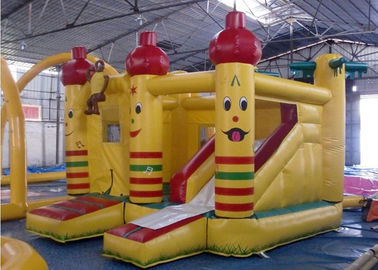 टिकाऊ पीवीसी Inflatable कॉम्बो, स्लाइड के साथ पार्टी कैसल बाउंस हाउस