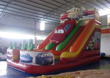 पीवीसी Tarpaulin वाणिज्यिक Inflatable स्लाइड, कार आकार Inflatable रंगीन स्लाइड