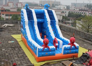 वयस्कों के लिए डबल स्लाइड वे वाणिज्यिक वाणिज्यिक inflatable स्लाइड, विशालकाय Inflatable मेगा स्लाइड