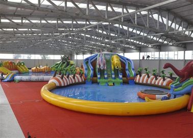 बच्चों के लिए विशालकाय आउटडोर खेल उपकरण अद्भुत Inflatable जल पार्क