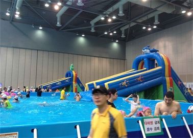 पूल के साथ बड़े फ्रेम आउटडोर Inflatable जल पार्क, Inflatable पिछवाड़े जल पार्क