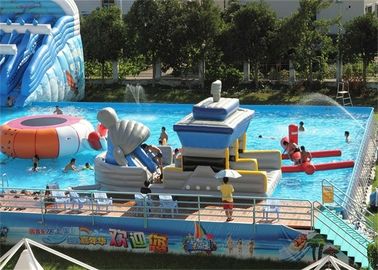 पूल के साथ बड़े फ्रेम आउटडोर Inflatable जल पार्क, Inflatable पिछवाड़े जल पार्क