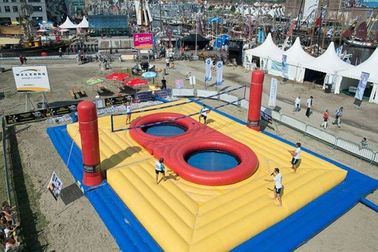 आउटडोर Inflatable खेल खेल, Trampoline के साथ Inflatable वॉलीबॉल कोर्ट