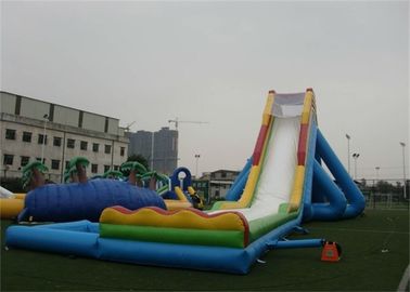 वयस्कों के लिए आउटडोर विशालकाय हिप्पो Inflatable जल स्लाइड और पूल