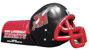 अद्भुत Inflatable खेल खेल 0.55 मिमी पीवीसी के साथ हेलमेट सुरंग उड़ाओ