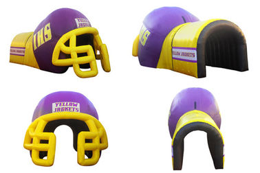 रंगीन पीवीसी Inflatable हेलमेट सुरंग / Inflatable फुटबॉल हेलमेट सुरंग