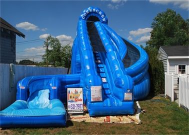 विशालकाय Inflatable कॉर्कस्क्रू पानी स्लाइड / डबल Inflatable पर्ची और पूल के साथ स्लाइड