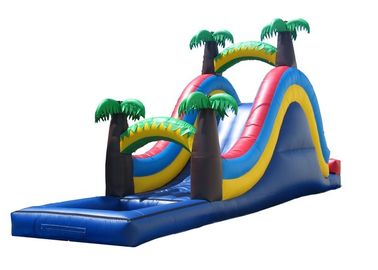 छोटे बच्चों / मज़ा जल स्लाइड के लिए अद्भुत पाम ट्री Inflatable गीले स्लाइड