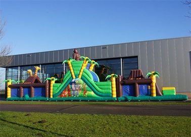 विशालकाय Inflatable संयोजन बाधा कोर्स उछालभरी कास्ट खेल का मैदान