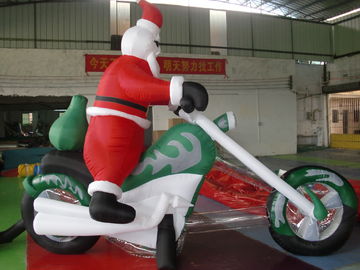 Inflatable आउटडोर क्रिसमस सजावट / विशालकाय Inflatable सांता क्लॉस
