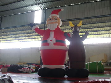 पीवीसी तिरपाल Inflatable विज्ञापन उत्पाद, शॉपिंग मॉल क्रिसमस सजावट के लिए Inflatable सांता क्लॉस