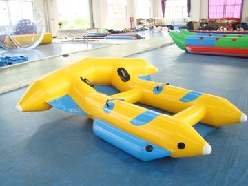 कूल इन्फ्लैटेबल वॉटर खिलौने, पीला और पीवीसी Tarpaulin Inflatable फ्लाइंग मछली