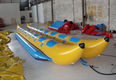 डबल लेन Inflatable फ्लाइंग मछली नाव, पानी खेल खेल के लिए पीवीसी Tarpaulin Inflatable केला नाव