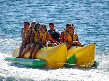 फुर्तीली पानी के खेल के लिए inflatable पानी के खेल केले नाव / डबल केला नाव