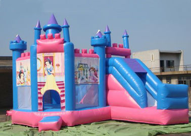 स्लाइड रेंटल के साथ आउटडोर बड़े Inflatable कॉम्बो राजकुमारी कूदते कैसल
