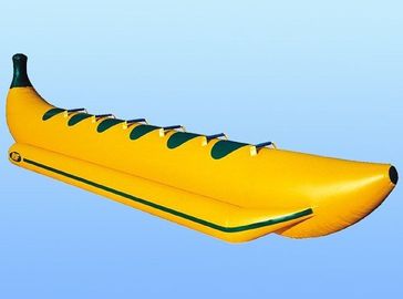 पीला Inflatable नाव खिलौने 6 व्यक्ति Towable केले पानी खेल ट्यूब