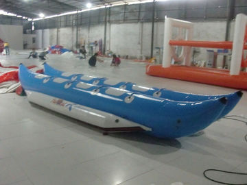 ब्लू Inflatable खिलौना नाव / 6 व्यक्ति पीवीसी Inflatable जल खेल केला नाव