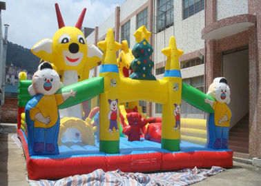 टिकाऊ पीवीसी Tarpaulin के साथ अनुकूलित कार्टून Inflatable Toddler खेल का मैदान