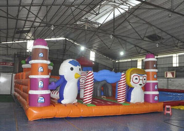 स्लाइड के साथ विशालकाय पशु खेल का मैदान Inflatable बच्चों उछाल वाला कैसल
