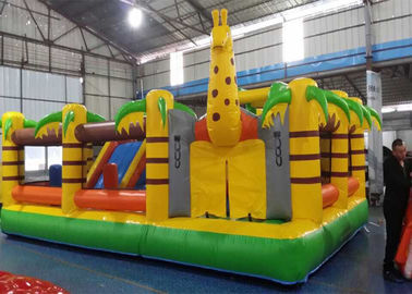 बच्चों के लिए शरारती पाम पेड़ पीवीसी Tarpaulin Inflatable उछाल कैसल