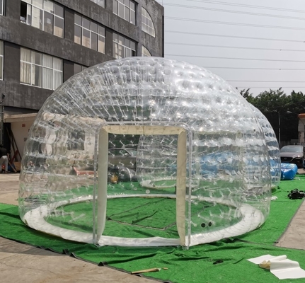 पीवीसी पारदर्शी वायुरोधी Inflatable बुलबुला तम्बू 5 मीटर व्यास