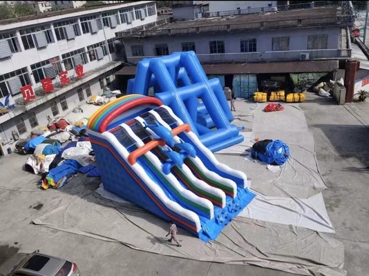 OEM तिरपाल वाणिज्यिक Inflatable स्लाइड सूखी स्लाइड उड़ाओ