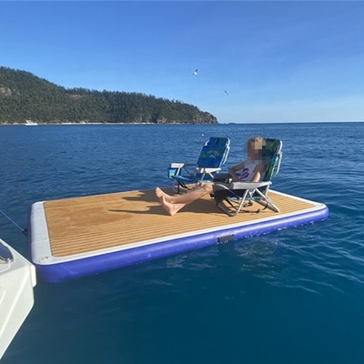 OEM Inflatable फ़्लोटिंग डॉक ड्रॉप सिलाई पीवीसी महासागर फ्लोट्स और राफ्ट