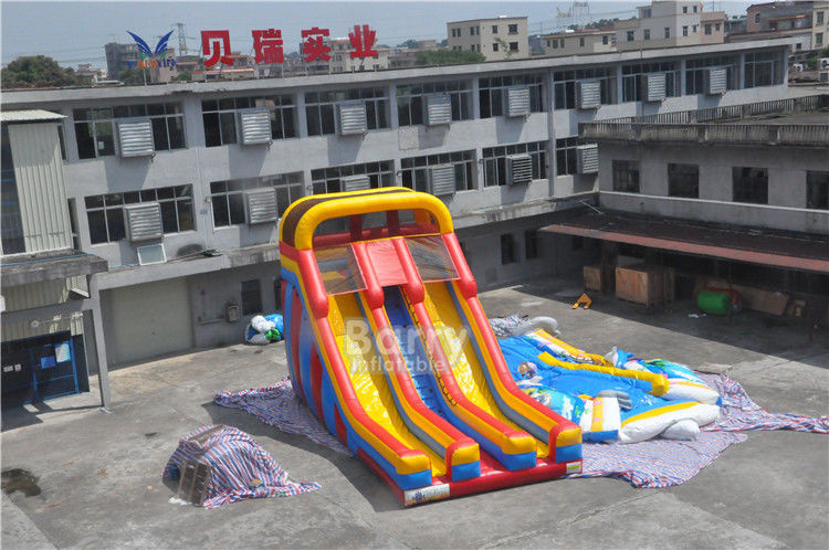 एएलआई वाणिज्यिक Inflatable स्लाइड, बच्चों की पार्टी के लिए डबल लेन घटना inflatable शुष्क स्लाइड