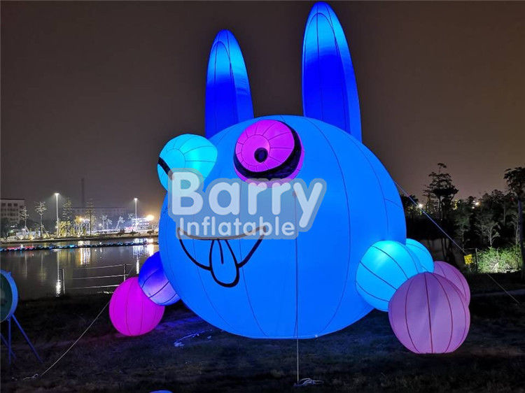 आउटडोर क्रिसमस लवली Inflatable खरगोश प्रकाश विज्ञापन के लिए गुब्बारा