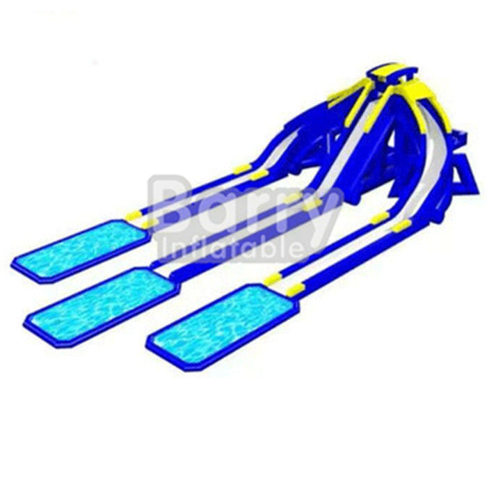 वयस्क आकार के लिए पूल के साथ वाणिज्यिक तीन लेन विशालकाय Inflatable स्लाइड