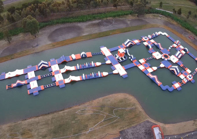सीई के साथ सागर के लिए बड़े थाईलैंड परियोजना Inflatable फ़्लोटिंग वाटर पार्क बाधा कोर्स