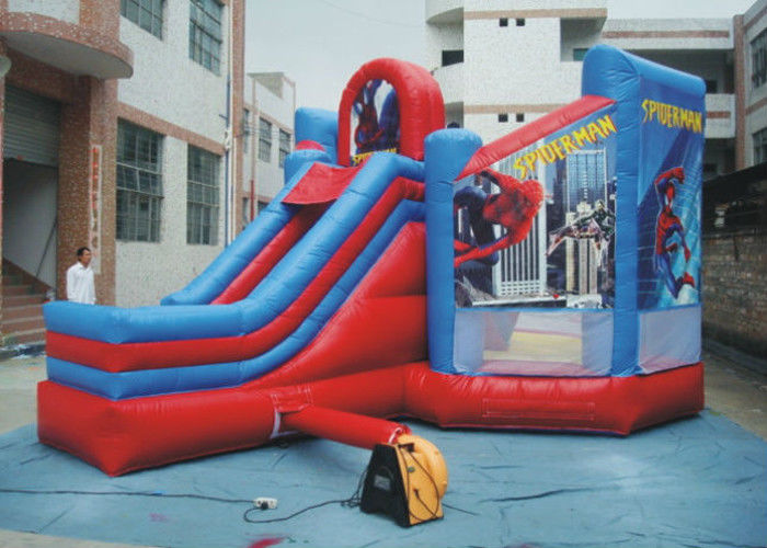 पीवीसी स्पाइडरमैन कूदते कैसल / गार्डन के लिए Inflatable स्पाइडरमैन बाउंसी कैसल