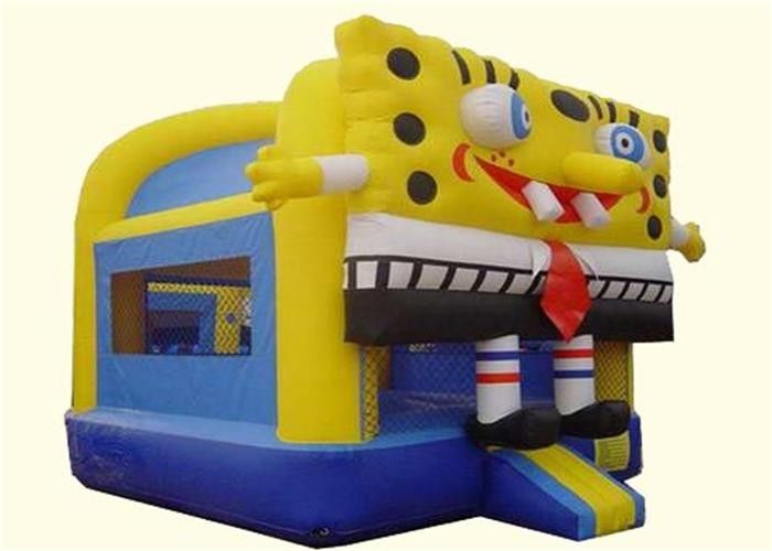 बच्चों के लिए सुरक्षित वाणिज्यिक प्यारा Spongebob Inflatable बाउंसर हाउस