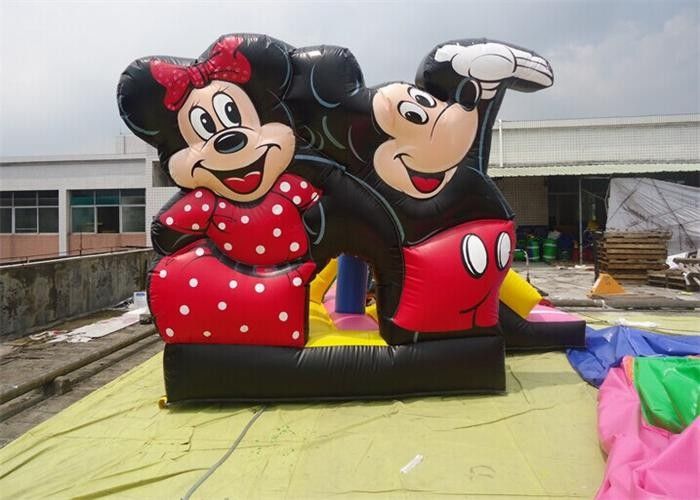 लोगो मुद्रण के साथ OEM Lagre मिकी माउस Inflatable बाउंसिंग हाउस
