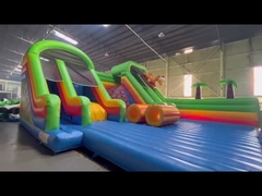 मजेदार पागल सवारी मनोरंजन पार्क खेल पशु बीजी बंपर बाधा पाठ्यक्रम स्लाइड inflatable थीम पार्क
