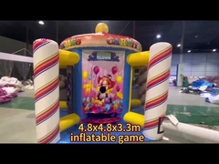 स्पोर्ट्स 3 गेम कार्निवल गेम बूथ 4 इन 1 कॉम्बोस inflatable ग्रैंड कार्निवल गेम टेंट